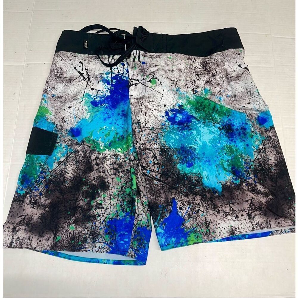 Men’s No Fear Swim Trunks Bottoms Light‎ Weight Quick Dry 32 Multicolor A19